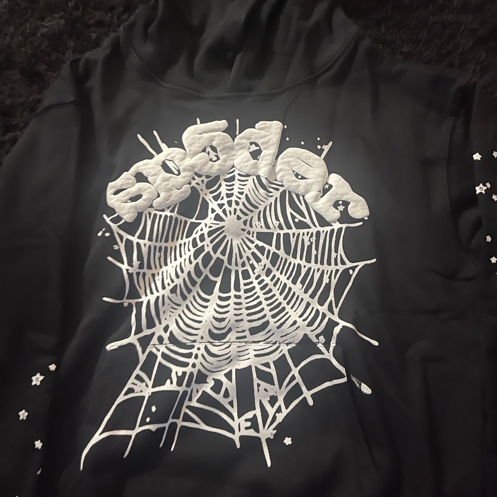 Black Hoodie with White Spider hoodie